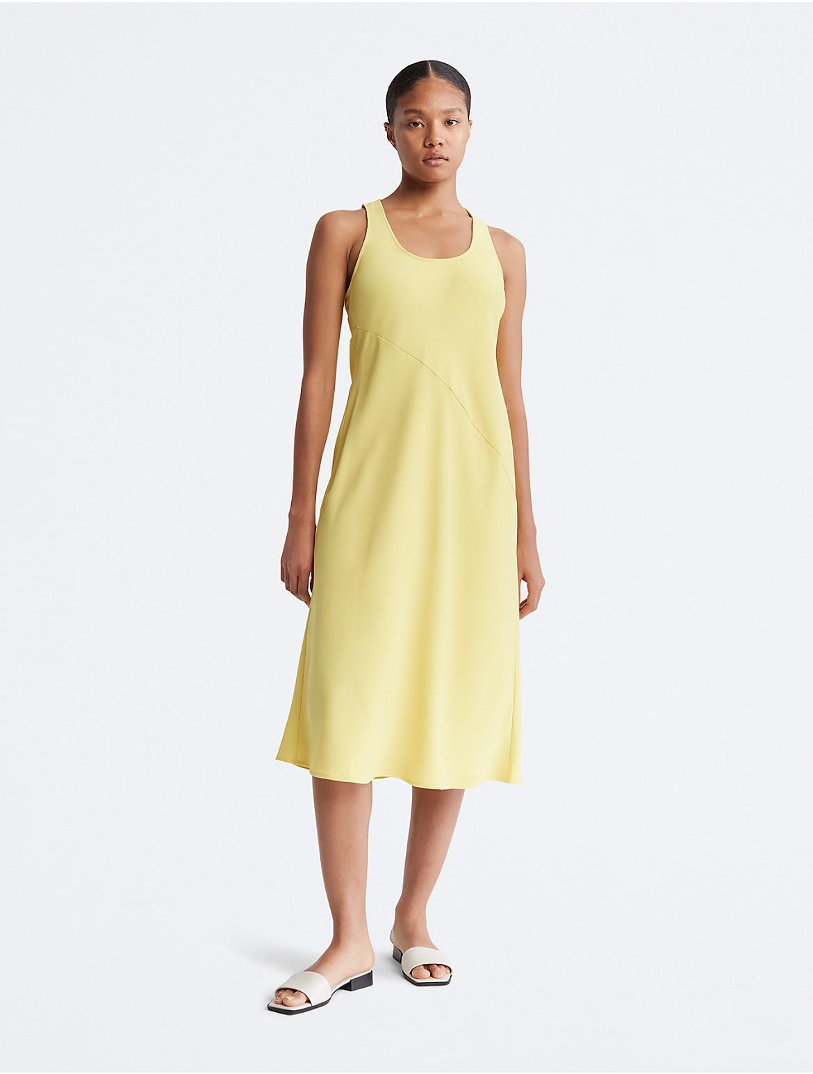 Calvin Klein Womens Scoopneck Midi Tank Dress - Green - S Product Image