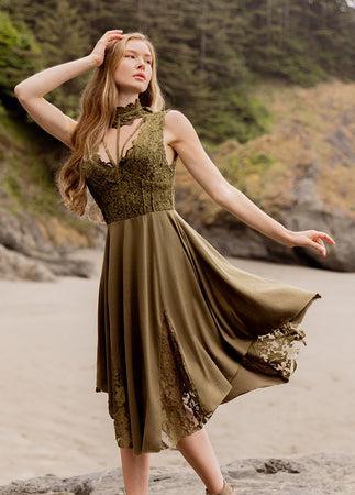 Layana Dress in Olive Product Image