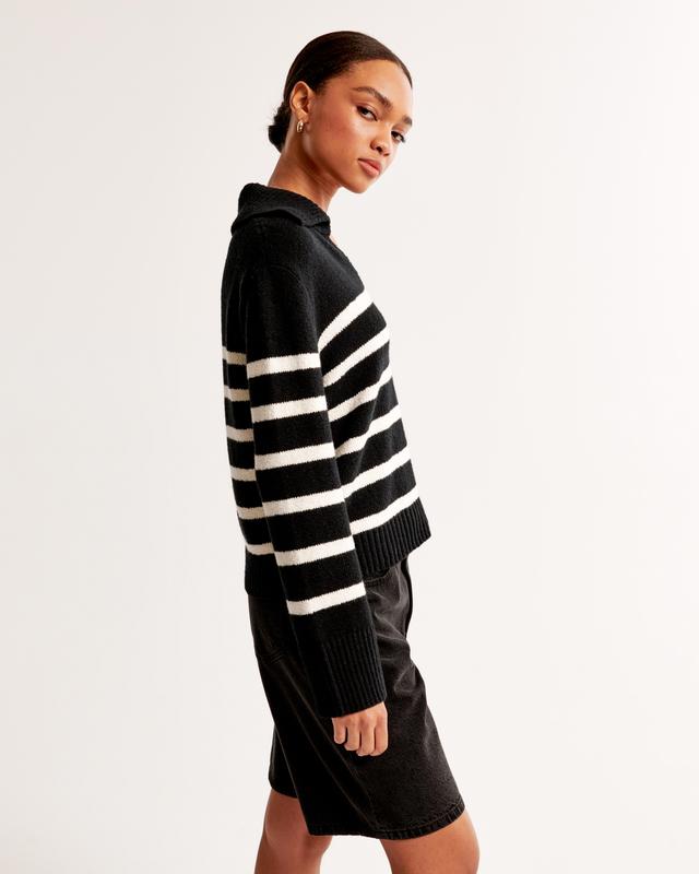 Textural Notch-Neck Sweater Product Image