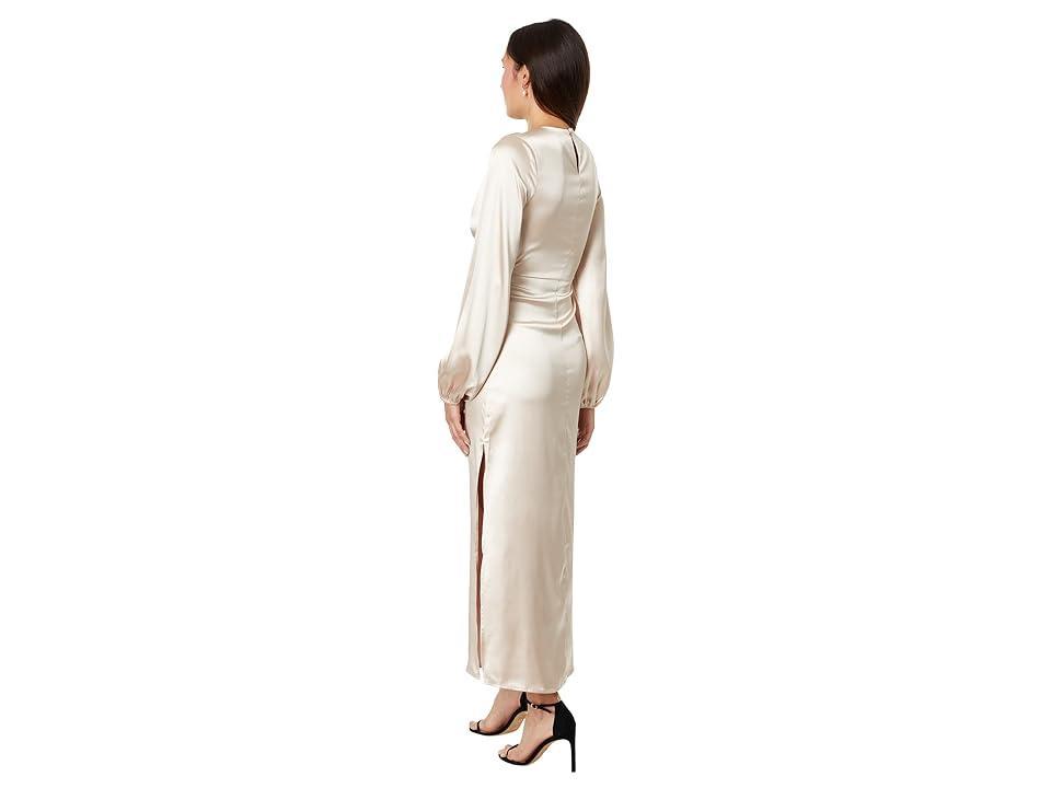 line and dot Jacqui Dress (Cream) Women's Dress Product Image