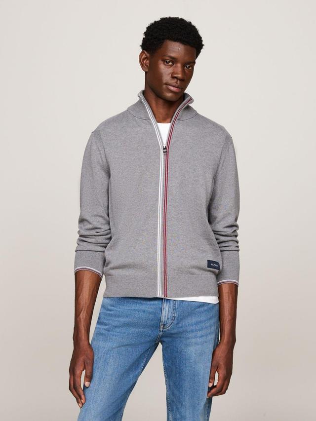 Tommy Hilfiger Men's Stripe Placket Zip Sweater Product Image