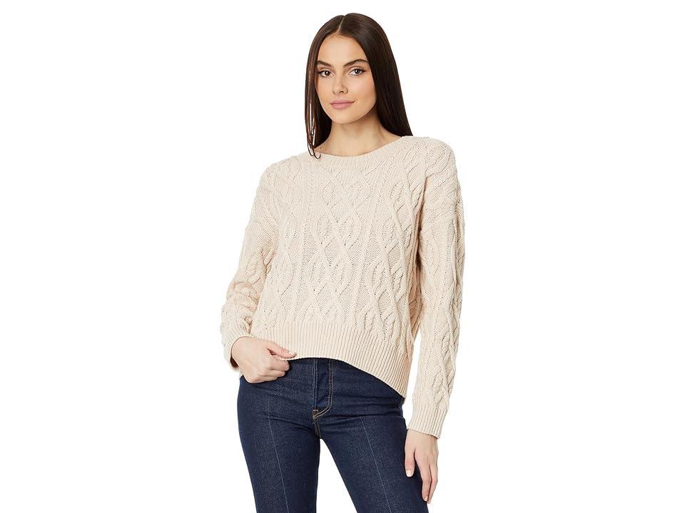 Lucky Brand Cable Stitch Pullover (Grey Morn) Women's Sweater Product Image