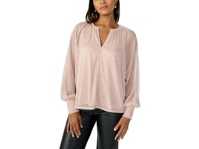 Sanctuary Love Always Metallic Blouse (Pink Champagne) Women's Blouse Product Image