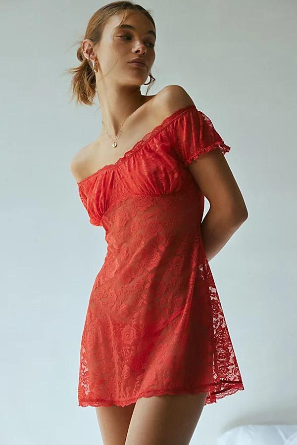 Out From Under Velma Lace Off-The-Shoulder Dress Womens at Urban Outfitters Product Image