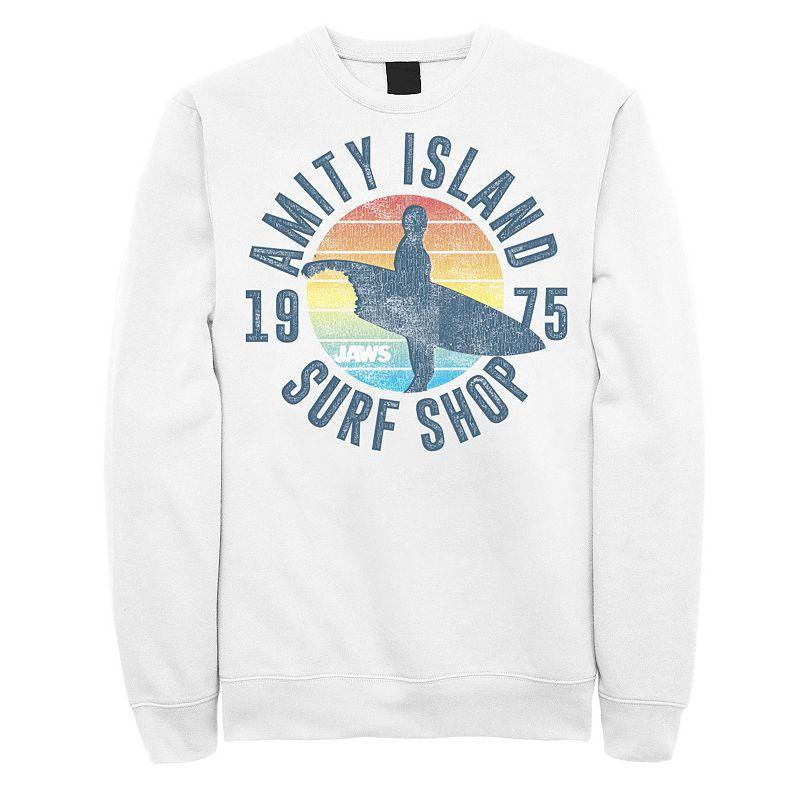 Mens Jaws Amity Island Surf Shop 1975 Retro Logo Sweatshirt Product Image