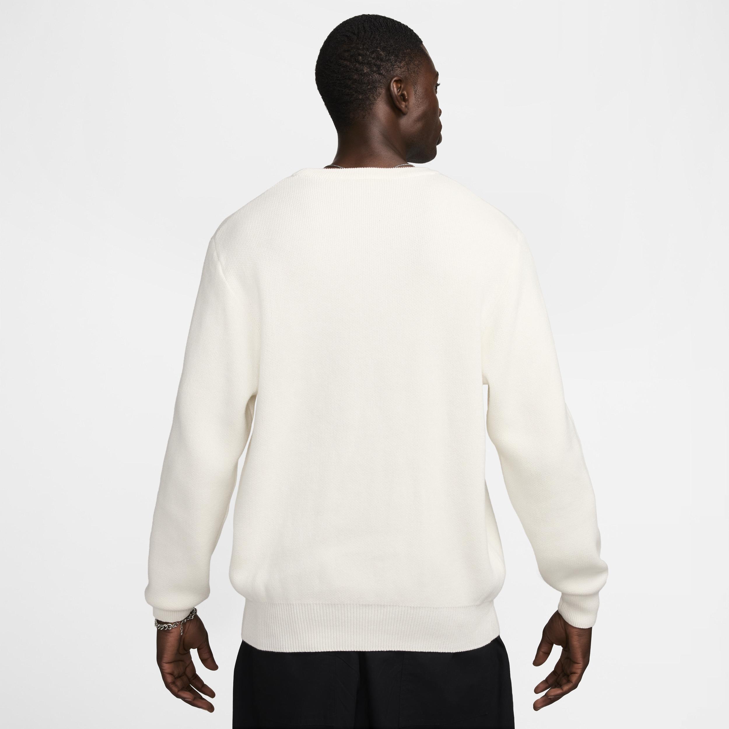 Nike Mens Nike Club Crew Sweater - Mens Sail/Black Product Image