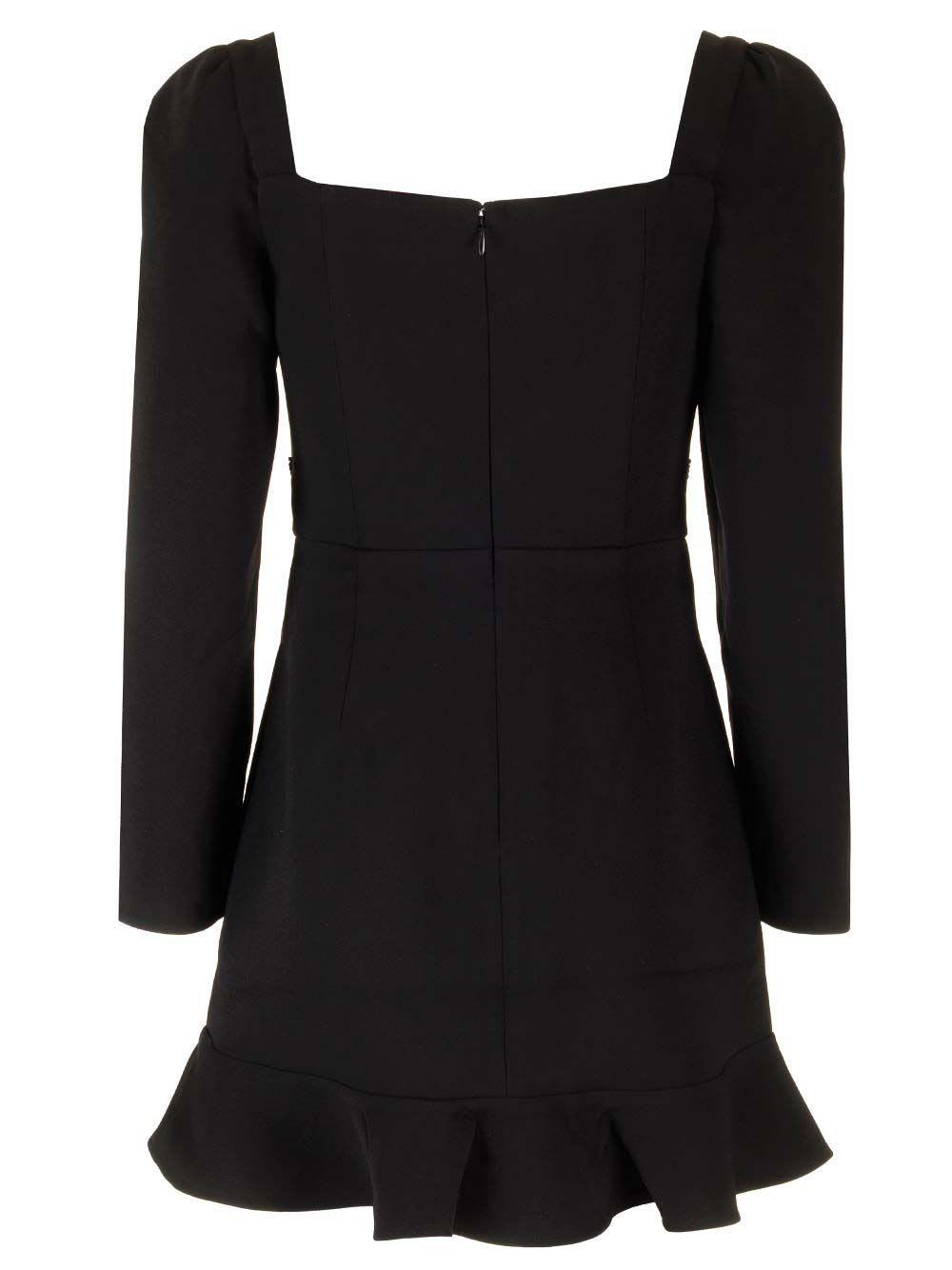 Black Crepe Mini Dress Product Image