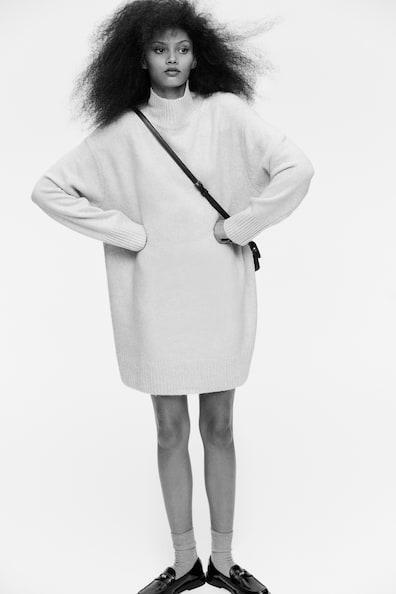 Knit Mock Turtleneck Dress Product Image