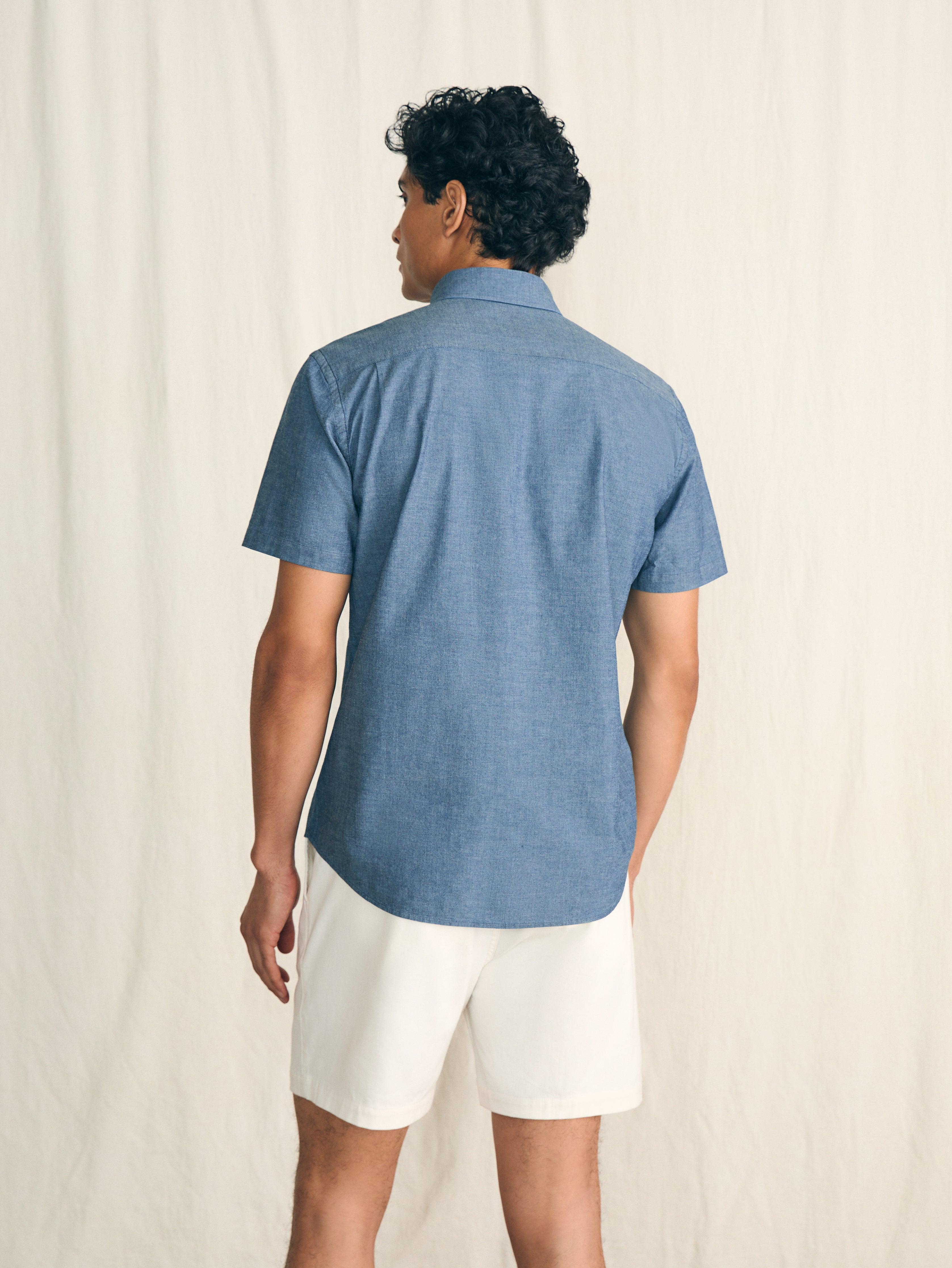 Short-Sleeve Stretch Playa Shirt - Weathered Blue Male Product Image