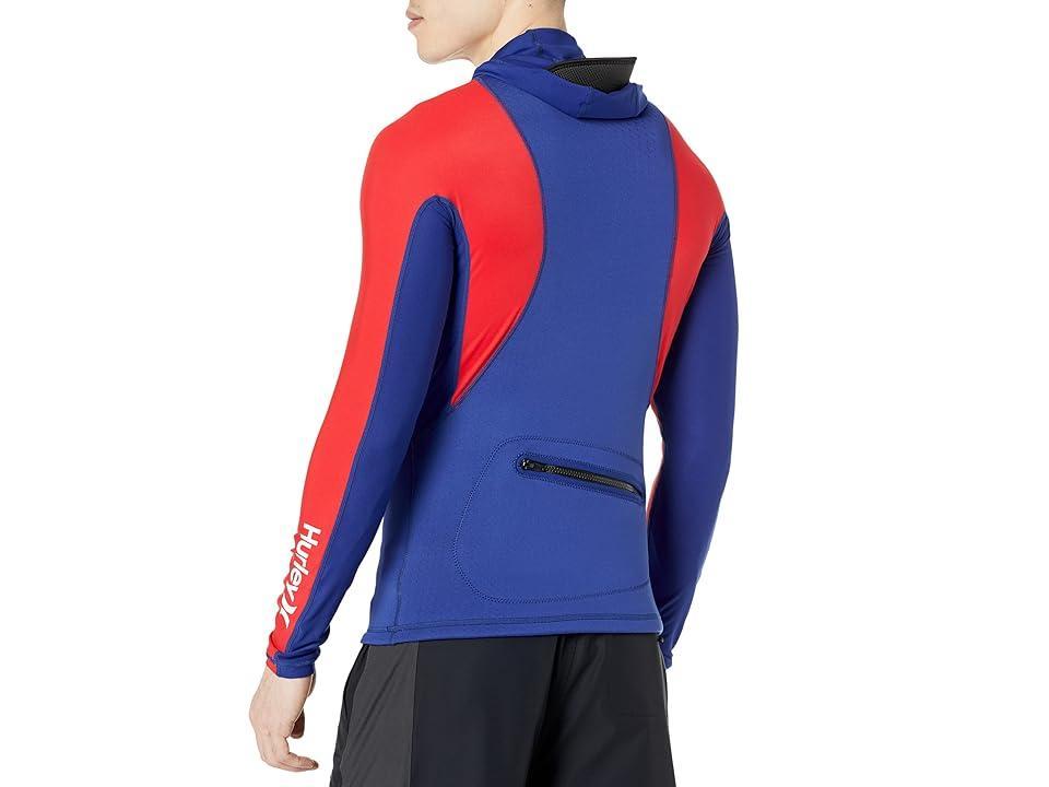 Hurley Coast Guard Hooded Surf Top (Deep Royal ) Men's Swimwear Product Image