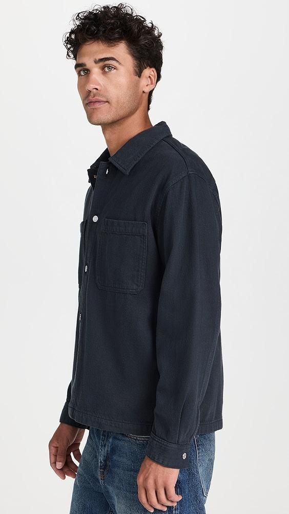 FRAME Textured Terry Double Pocket Relaxed Shirt | Shopbop Product Image