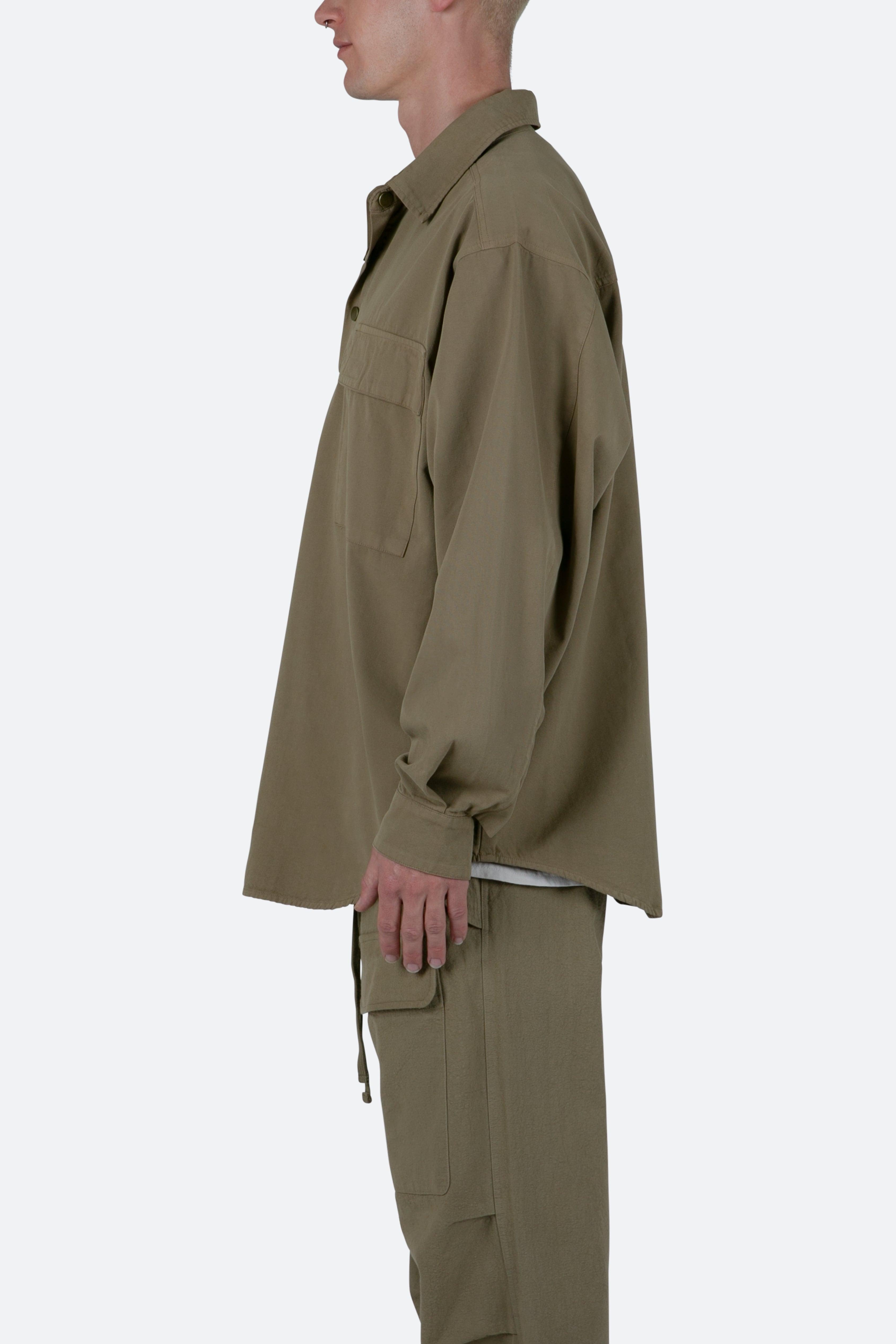 Oversized Utility Shirt - Olive Product Image