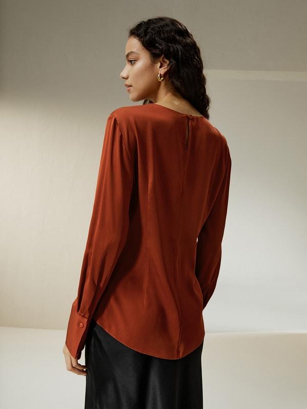 Ruffled Boatneck Blouse Product Image