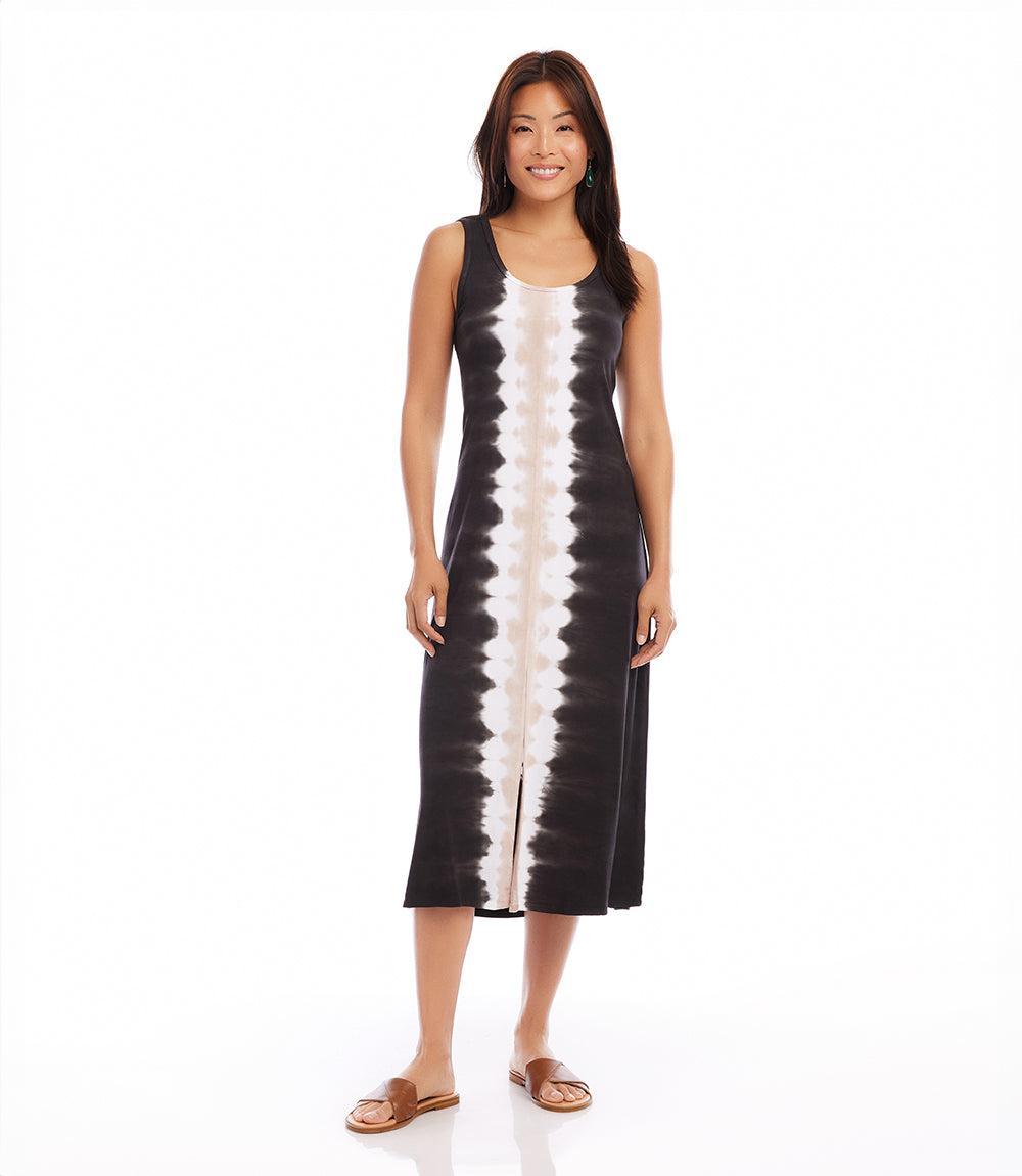 Karen Kane Tie Dye Scoop Neck Sleeveless Midi Dress Product Image