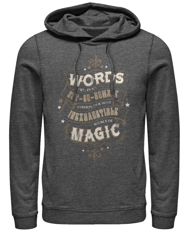 Mens Harry Potter Words are Magic Pullover Hoodie Black Product Image