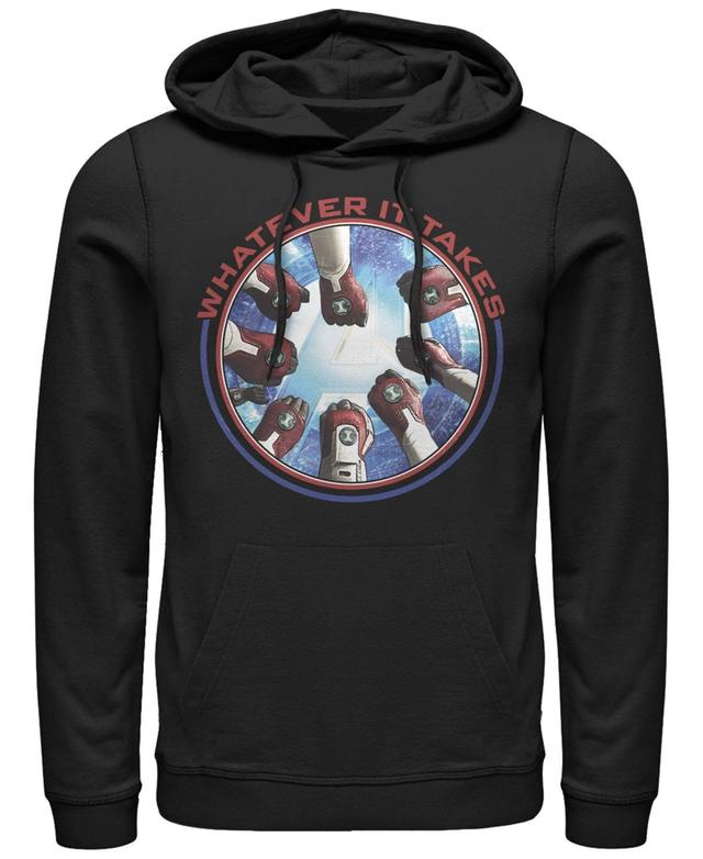 Mens Marvel Avengers Endgame Whatever It Takes Hands In Portrait Graphic Hoodie Black Product Image