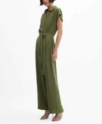 MANGO - Bow long jumpsuit greenWomen Product Image