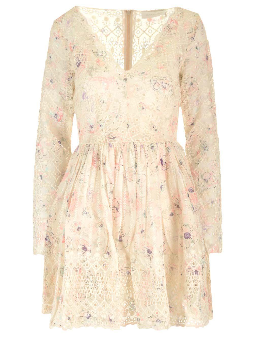 ZIMMERMANN Halliday Mini Dress In Multi Product Image