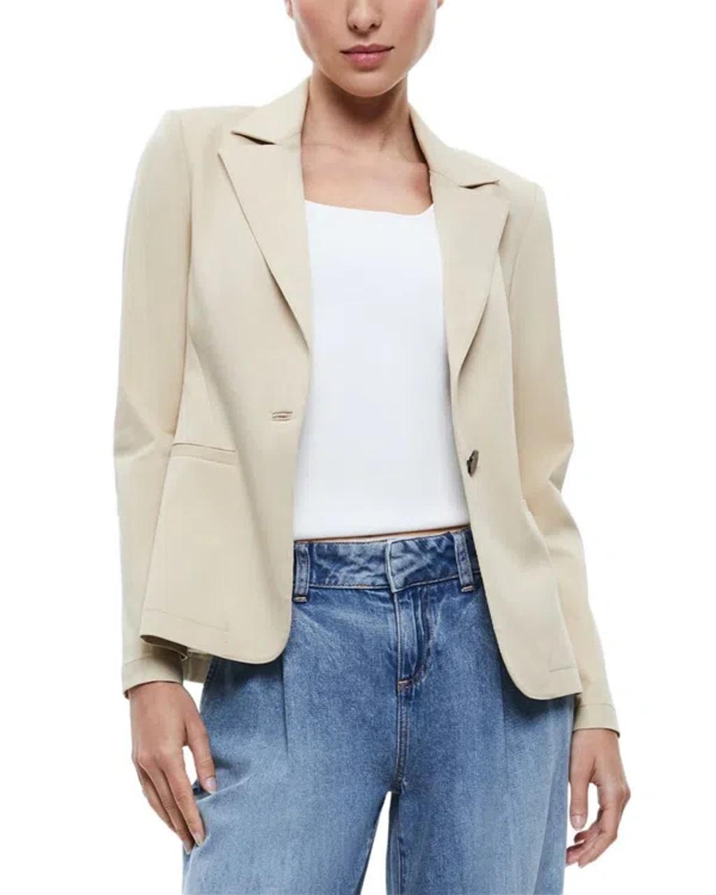 ALICE AND OLIVIA Alice + Olivia Macey Chino Blazer In Brown Product Image