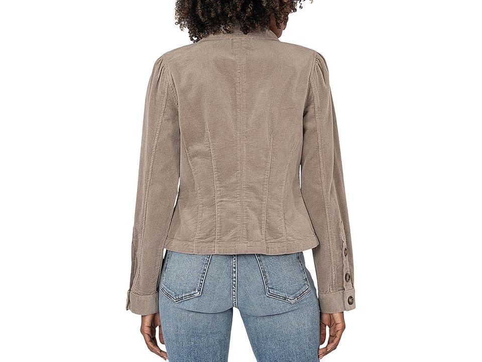 KUT from the Kloth Kyra- Corduroy Jacket with Buttons (Rosemary) Women's Vest Product Image