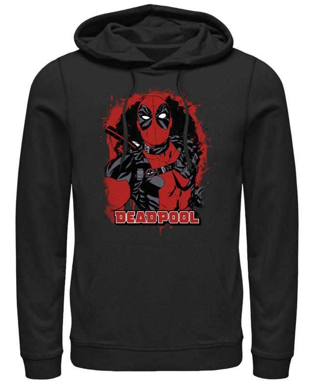 Fifth Sun Mens Painted Deadpool Hoodie Fleece Pullover Product Image