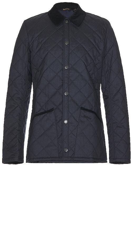 Barbour Checked Heritage Liddesdale Quilt Jacket Navy. (also in ). Product Image