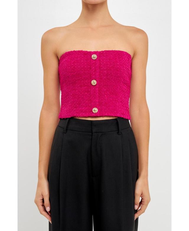 Womens Boucle Crop Top Product Image