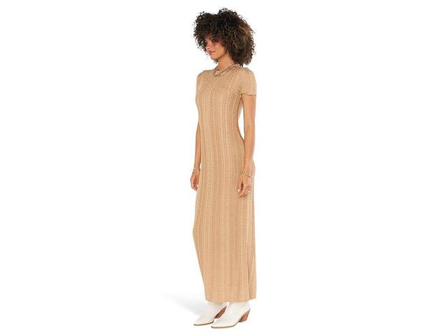 Show Me Your Mumu Valleta Midi Dress in Beige. Size L. Product Image