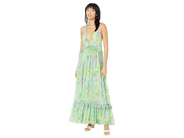 MANGO Mimi2 Dress (Green) Women's Clothing Product Image