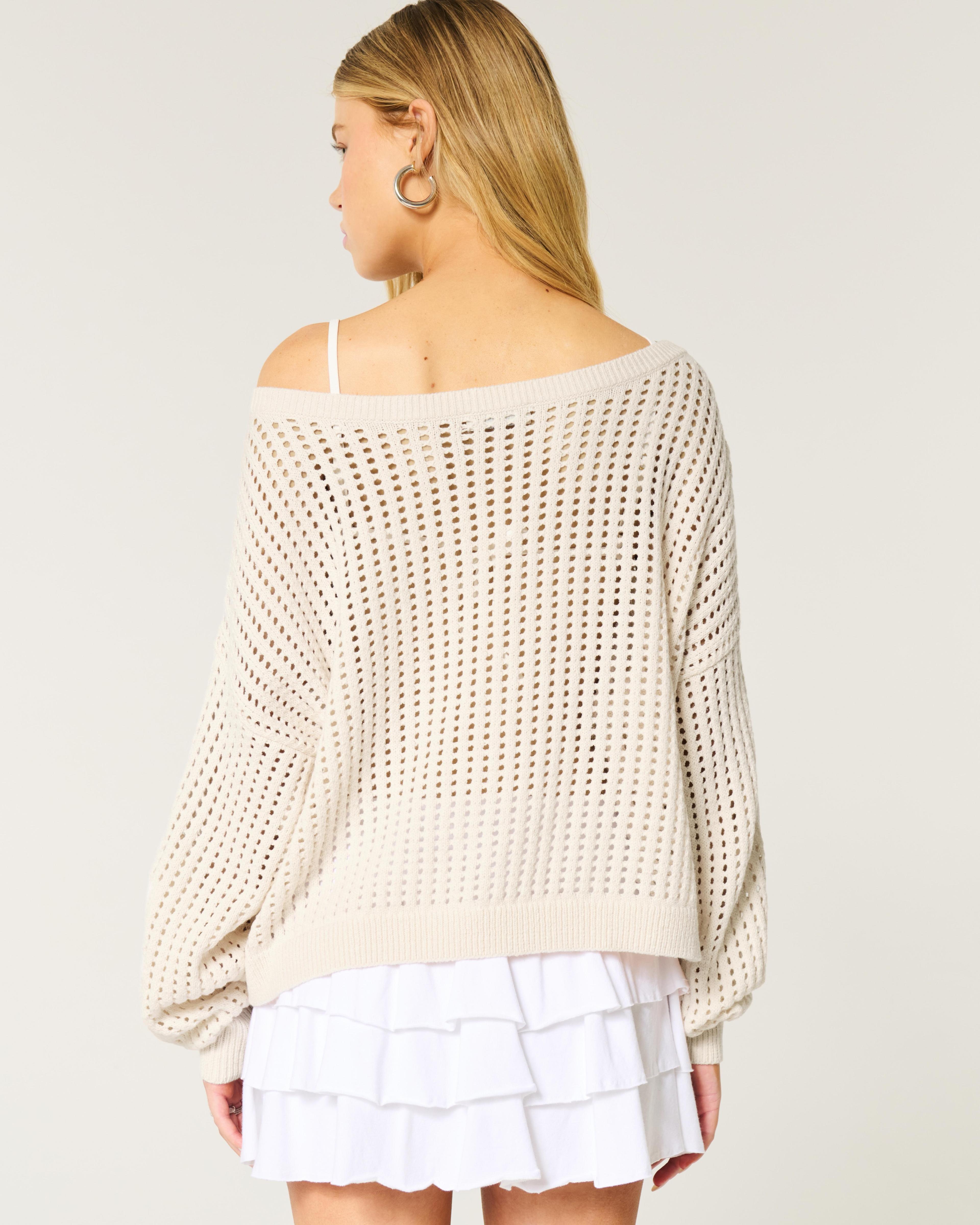 Easy Off-the-Shoulder Graphic Sweater Product Image