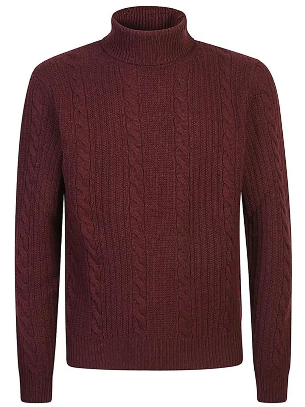 Sweaters In Burgundy Product Image