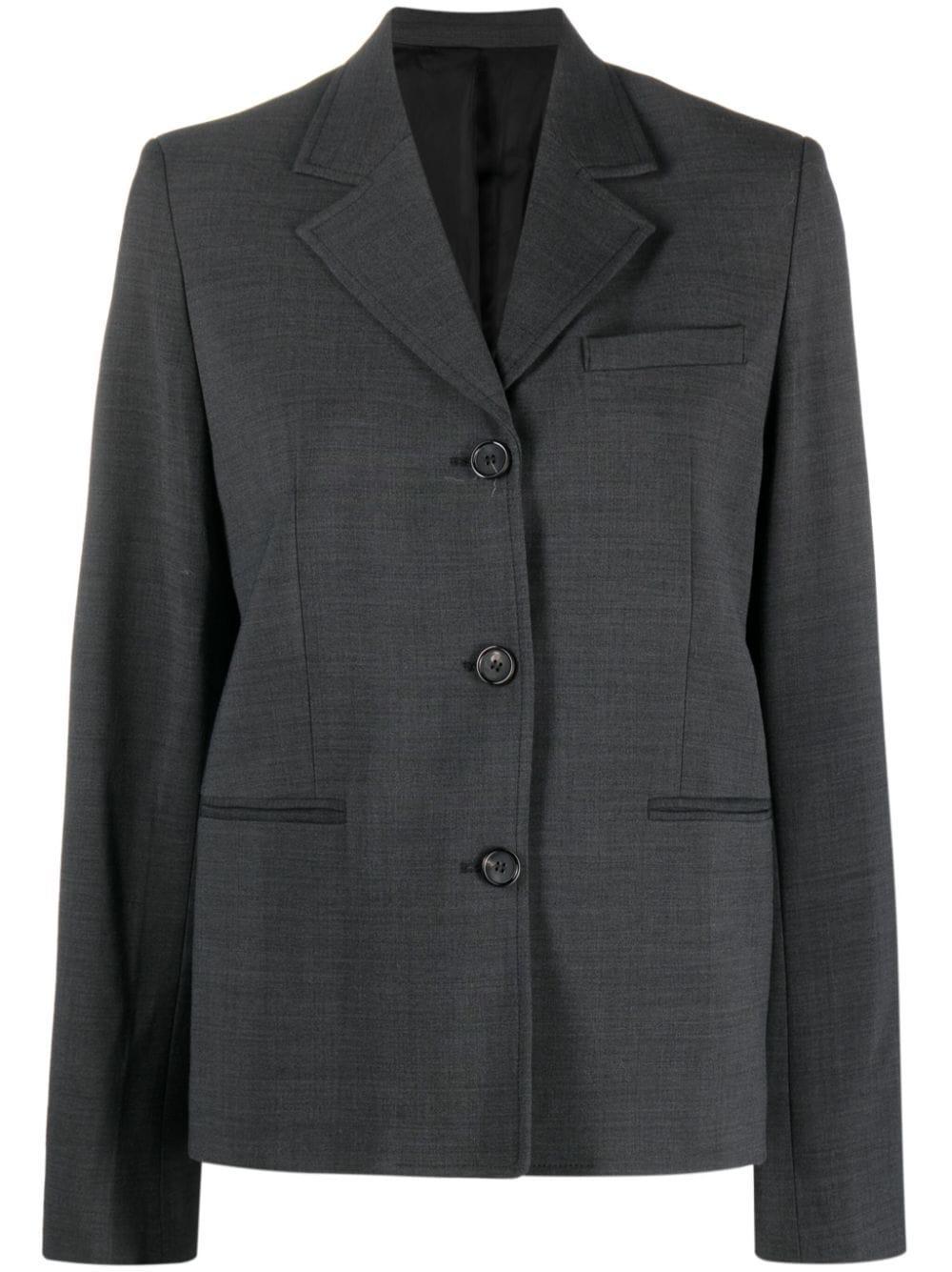 Single-breasted Blazer In 019 Charcoal Melange Product Image