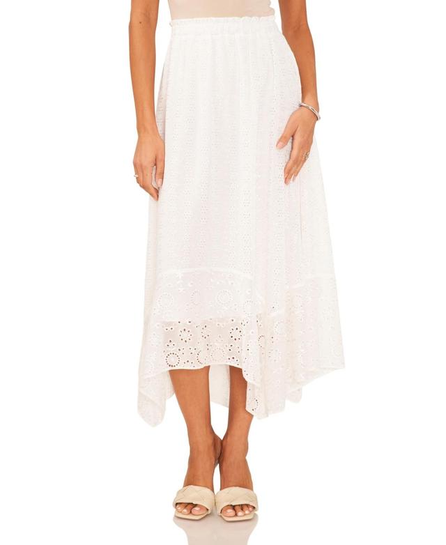 1.state Womens Smocked Waistband Lace Midi Skirt Product Image