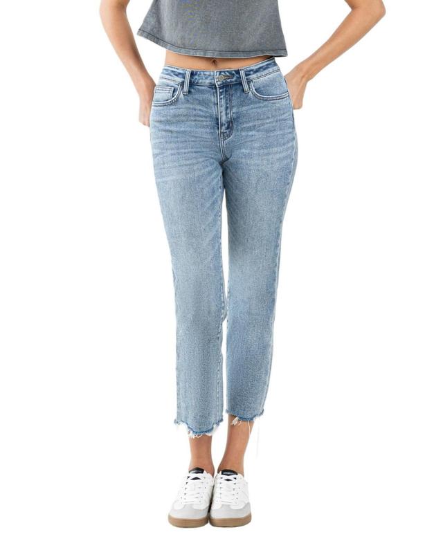 Flying Monkey Womens High Rise Cropped Straight Jeans Product Image