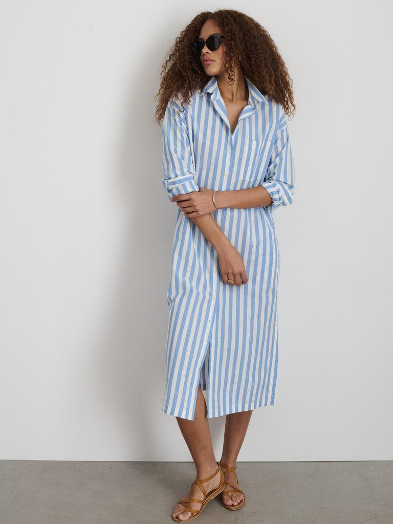 Kerry Shirtdress In Positano Stripe Product Image