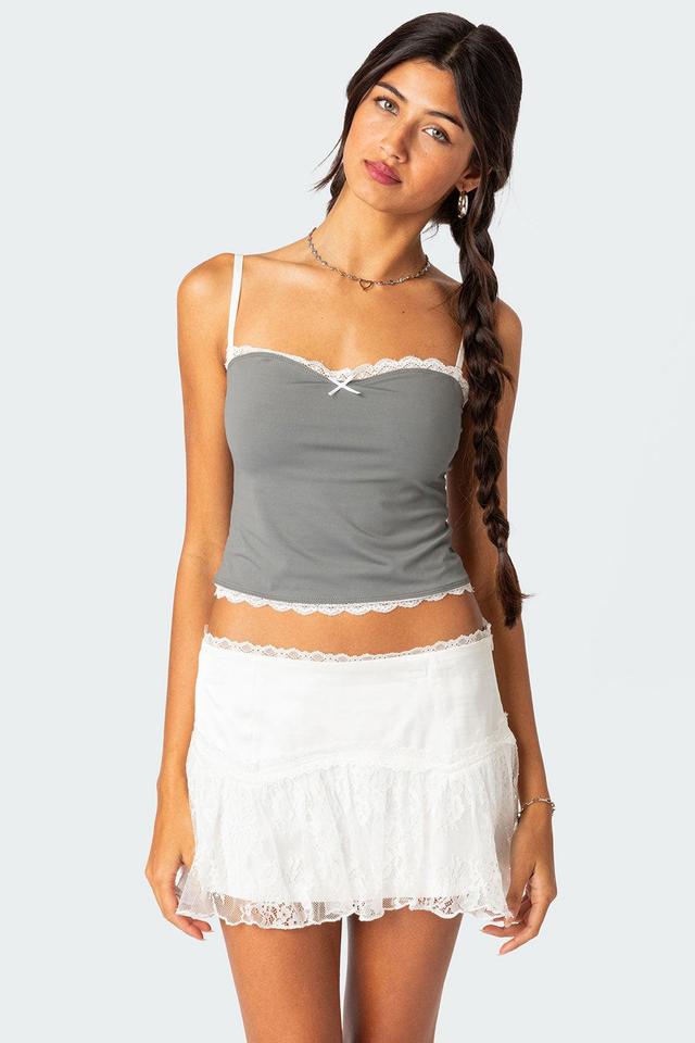 Alara Lace Trim Tank Top Product Image