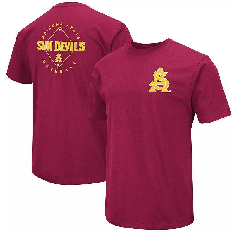 Mens Colosseum Maroon Arizona State Sun Devils Baseball On-Deck 2-Hit T-shirt Product Image