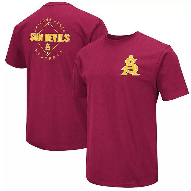 Mens Colosseum Maroon Arizona State Sun Devils Baseball On-Deck 2-Hit T-Shirt Product Image