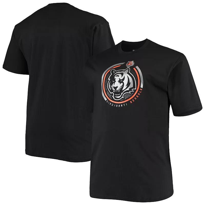 Mens Big and Tall Black Cincinnati Bengals Color Pop T-shirt Product Image