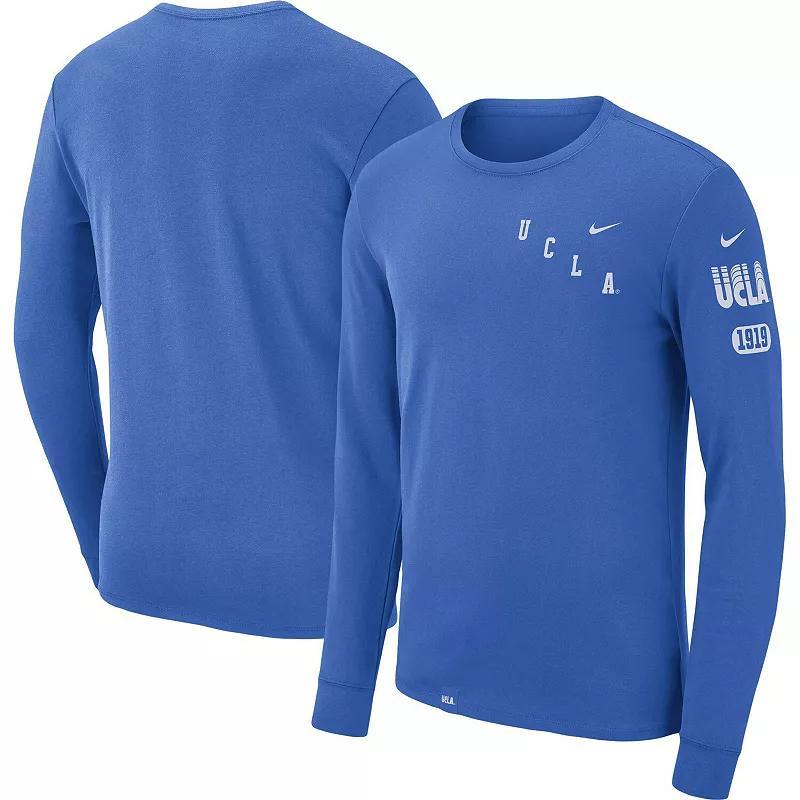 Mens Nike Blue UCLA Bruins Repeat Logo 2-Hit Long Sleeve T-Shirt Product Image