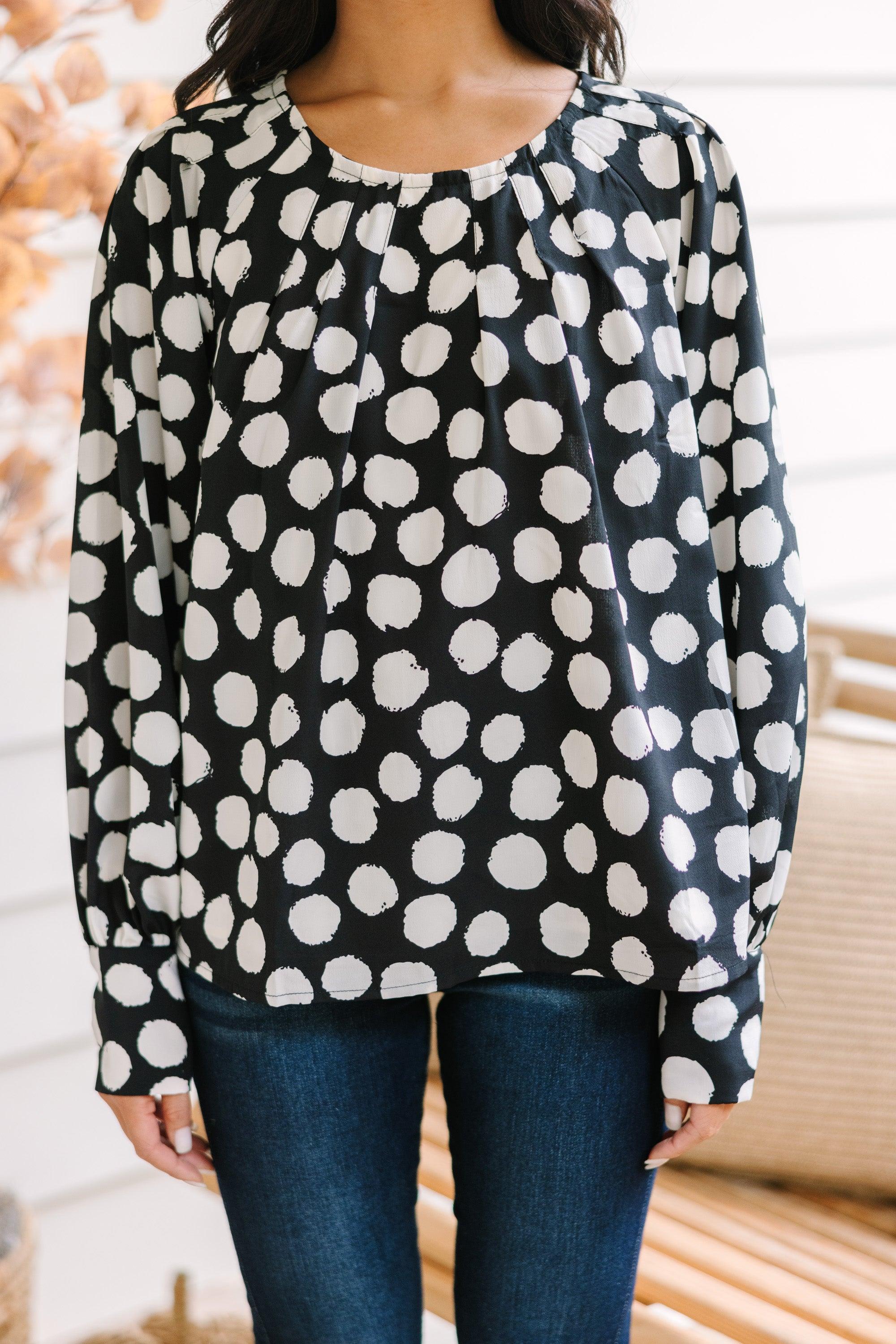 Get Together Black Polka Dot Blouse Female Product Image