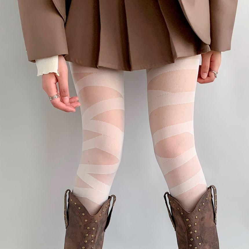 Patterned Sheer Tights Product Image