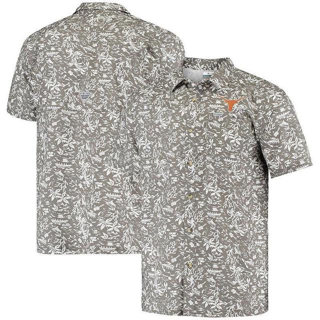 Mens Columbia Gray Texas Longhorns Super Slack Tide Button-Up Shirt Product Image