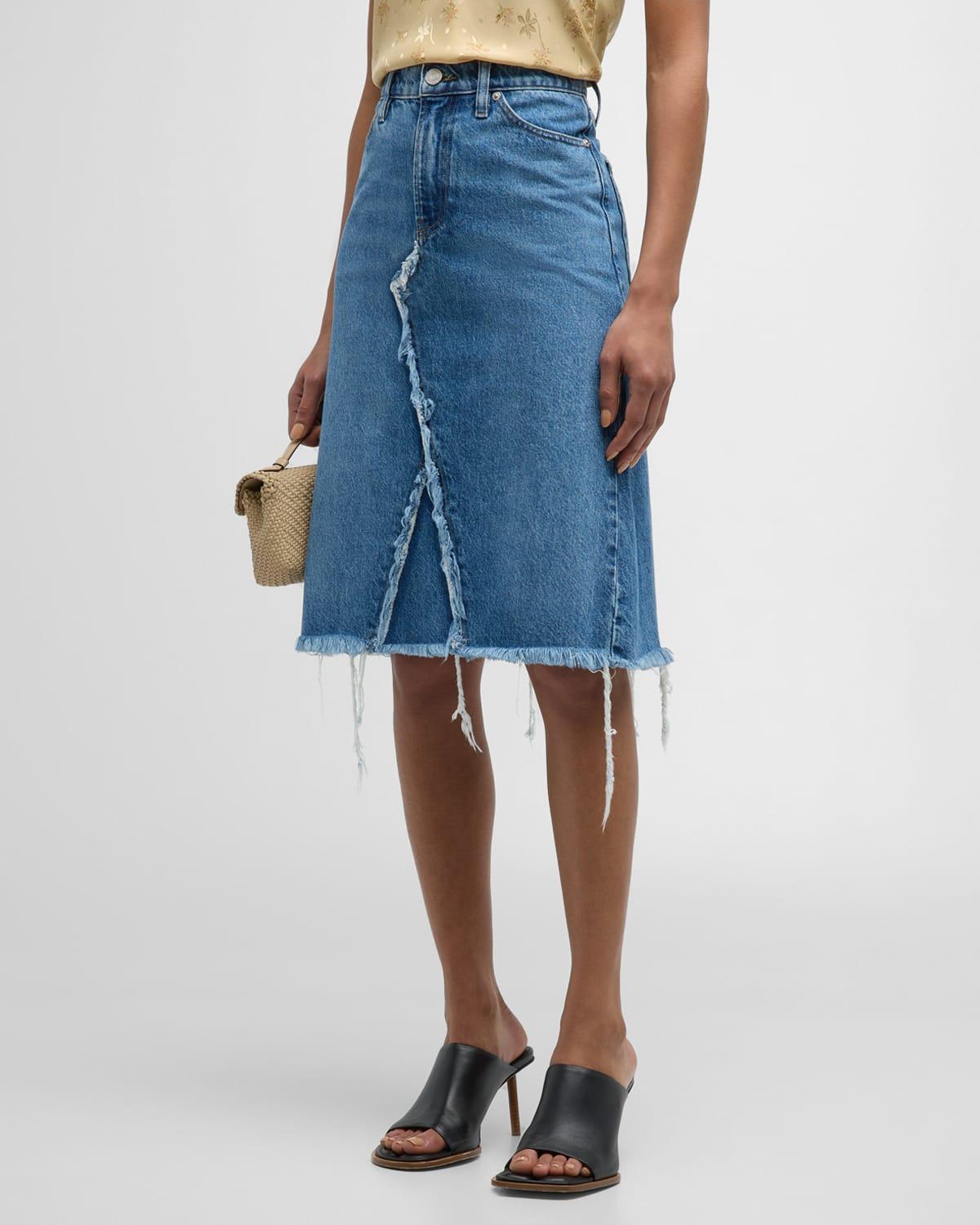 Deconstructed Denim Skirt Product Image