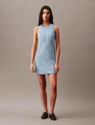 Chambray Mini Shift Dress Product Image