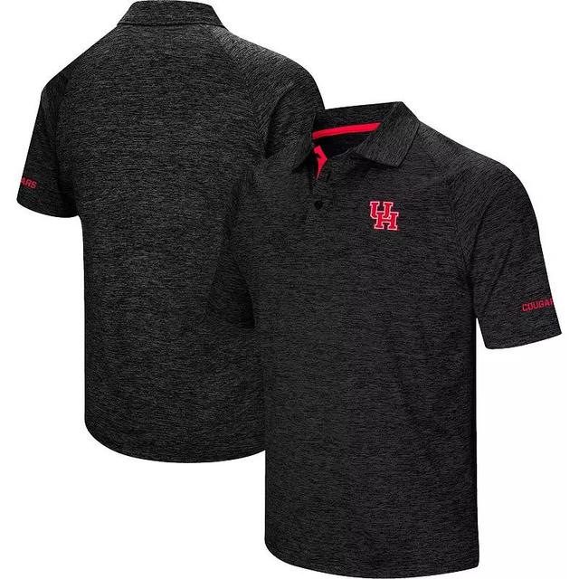 Mens Colosseum Black Houston Cougars Down Swing Polo Product Image