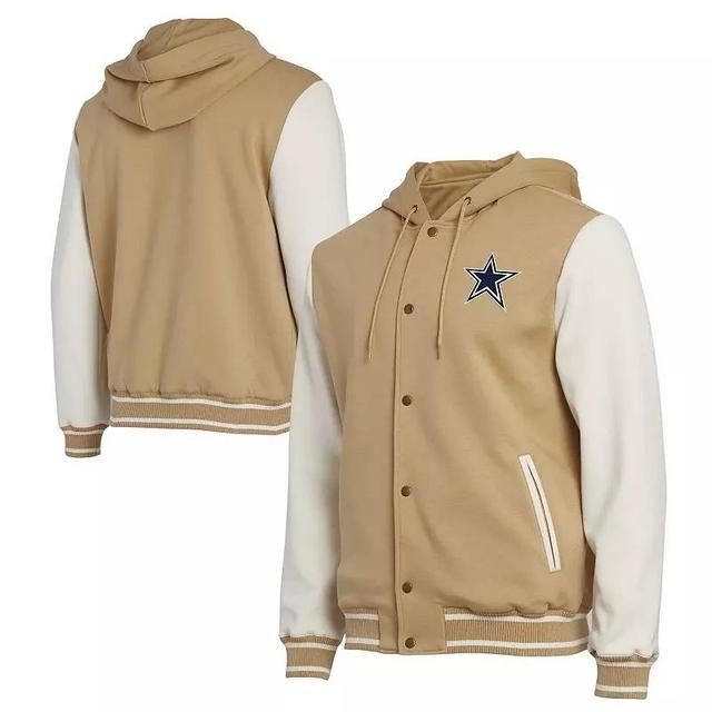 Mens Darius Rucker Collection by Fanatics Tan Dallas Cowboys Baseball Full-Snap Tri-Blend Hoodie Jacket Product Image