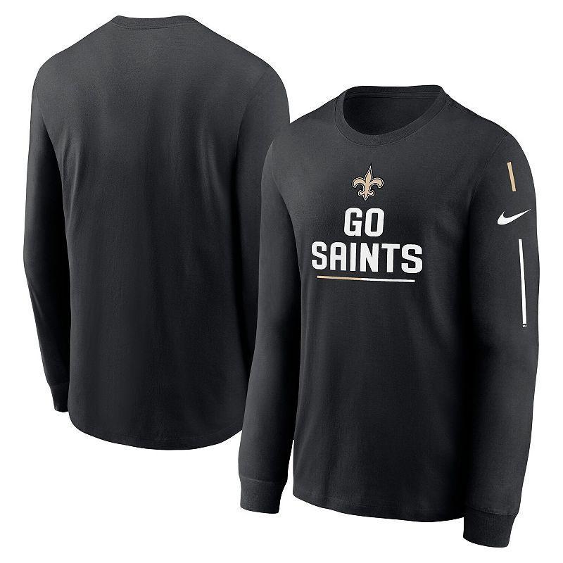 Mens Nike Anthracite Buffalo Bills Team Slogan Long Sleeve T-Shirt Product Image