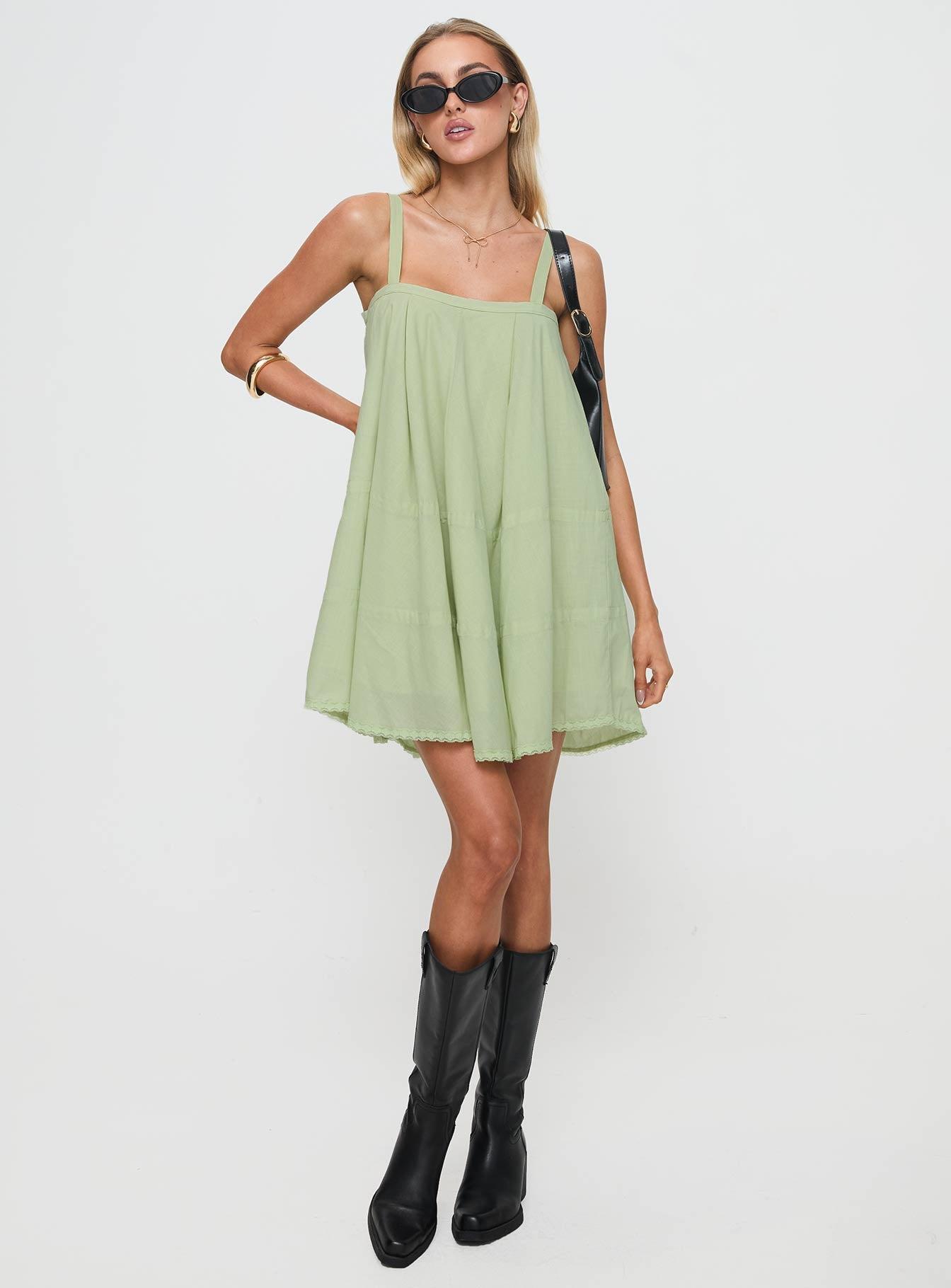 Jubilant Mini Dress Green Product Image