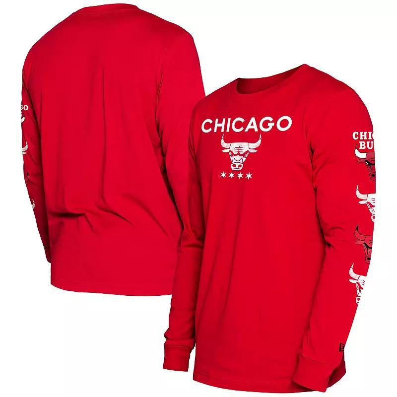 Mens New Era Red Philadelphia 76ers 2023/24 City Edition Long Sleeve T-Shirt Product Image